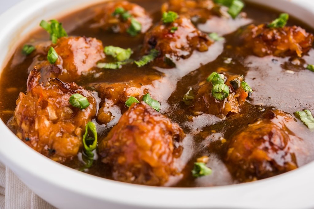 gobi-manchurian-dry-or-with-gravy-2025-Banana leaf